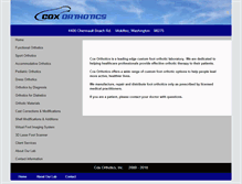 Tablet Screenshot of coxorthotics.com